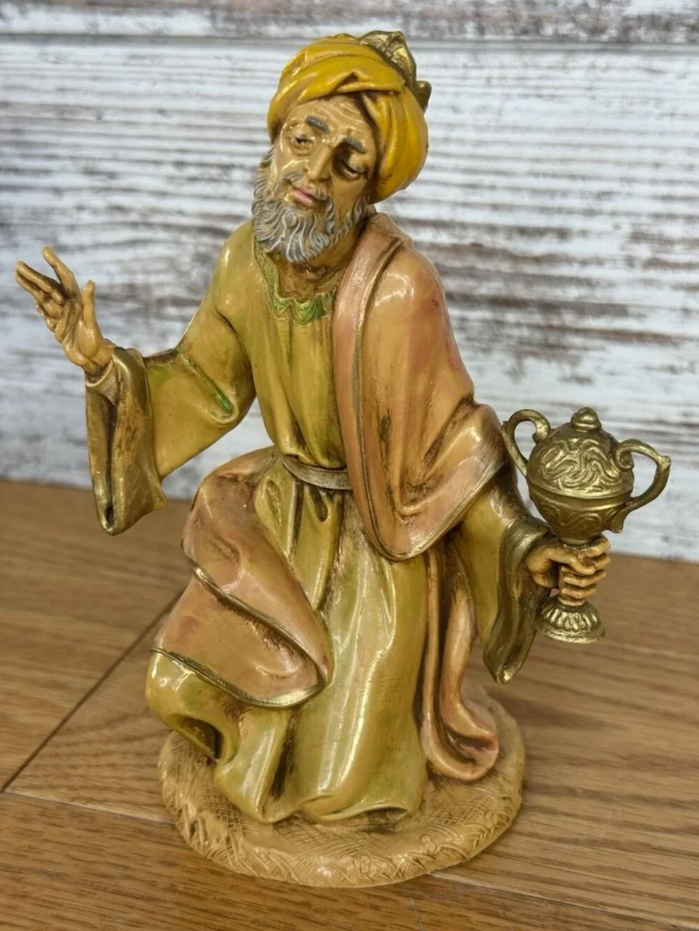 Vintage 1983 Fontanini Depose Italy #303 Wise Man GASPAR 7.5 Scale W/Story Card